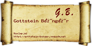 Gottstein Böngér névjegykártya